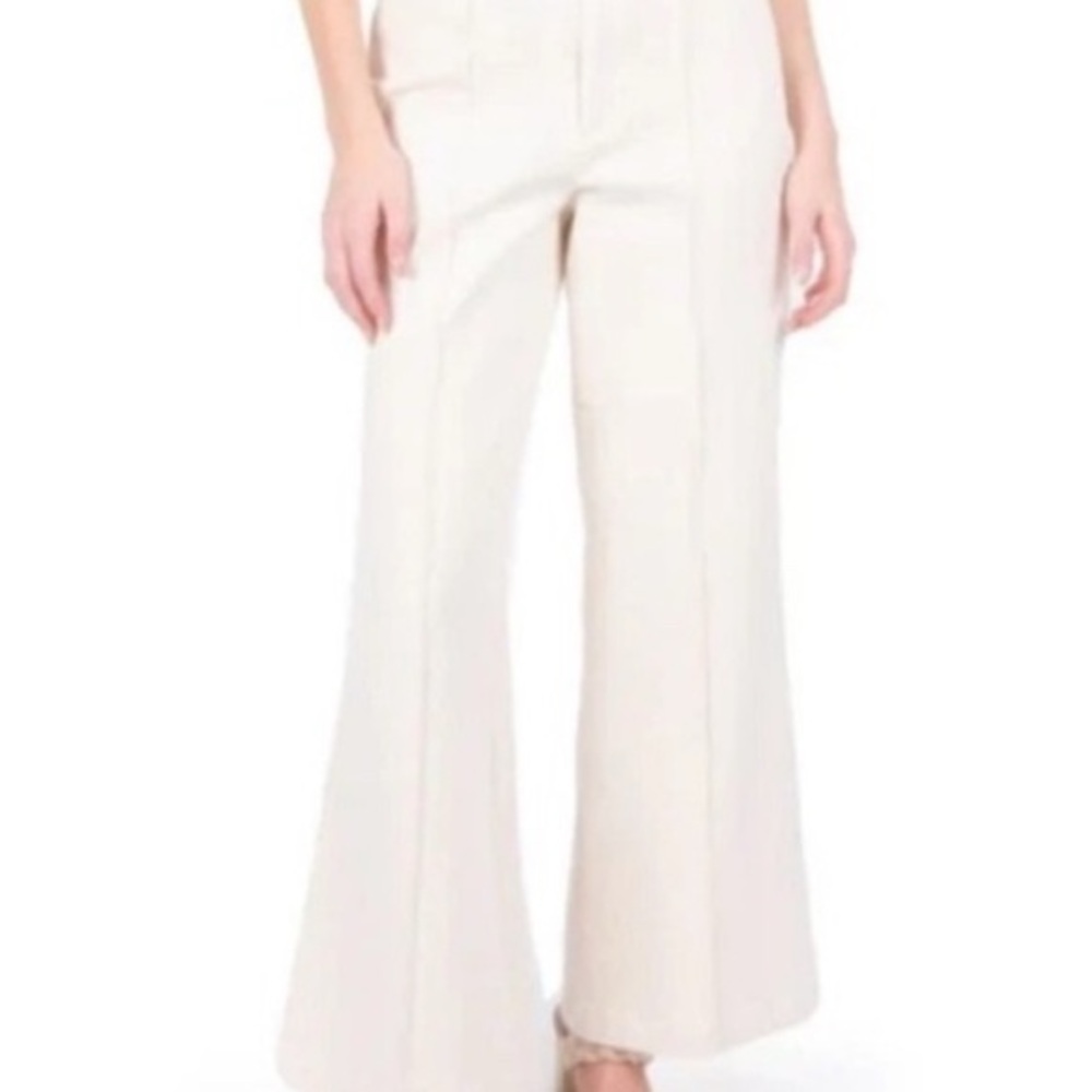 Women's Cream Flare & Wide Leg Jeans